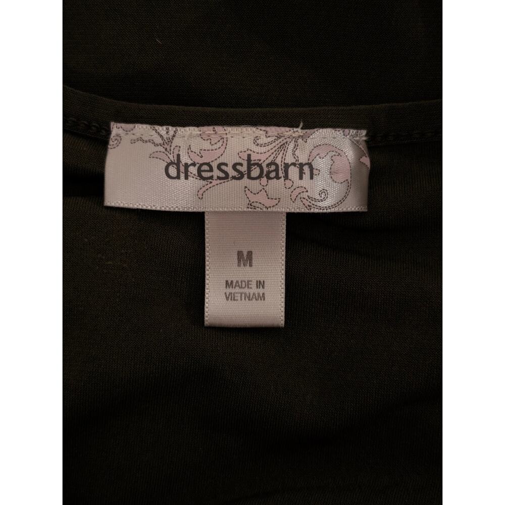 Dressbarn Olive Green Button Tab Long Sleeve Blouse Botton Front Medium - Picture 4 of 5